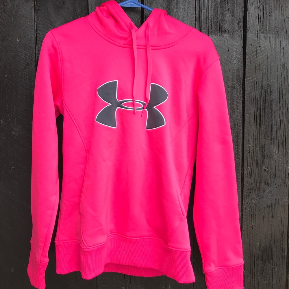 Under Armor pink fleece lined hoodie